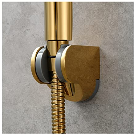 Support De Pommeau De Douche, Support De Pommeau De Douche À Angle Réglable En ABS, Support De Baguette De Douche Mural Pour Salle De Bain,D'or