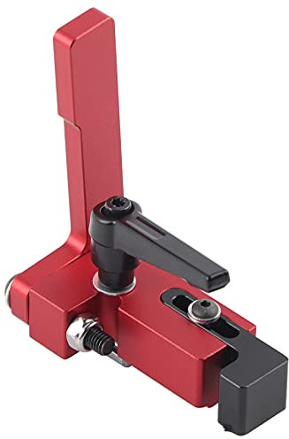 YUMILI T Track, Herramienta De Carpintería De Acero De Aleación Tipo 75 Tope De Guía De Inglete Dispositivo De Límite De Longitud Preciso Para Carpintería Carril En T Estándar