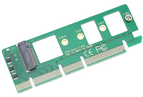 PCIE NVME Adapter, Adapter Transfer Erweiterungskarte PCIE 3.0 X4 X8 X16 auf NVME M.2 NVME SSD, SSD NVME PCIE Adapter mit Hervorragender Verarbeitung, Grünes ABS