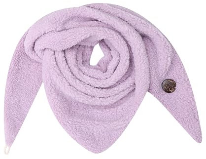 stylx Damen KuschelSchal, Teddyfell Baumwolle Dreieckstuch Frauen Winterschal Herbstschal Warm Dreieck Schal Halstuch Scarf (flieder)