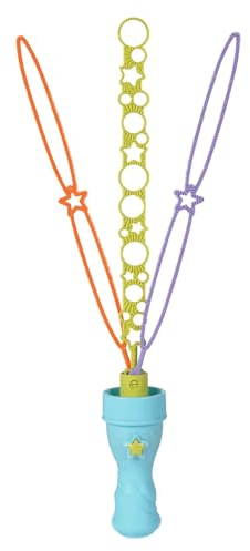 Bubble Fun Seifenblasenstab Triple, Faltmechanismus, Seifenblasen in verschiedenen Größen, 120ml Lauge, L:37cm, ab 3 Jahren