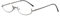 KoKoBin Lesebrille Halbmond Halbrahmen Metallrahmen Federscharniere Schlanke Herren und Damen Lesehilfe (Grau, 1.5, Dioptrien)