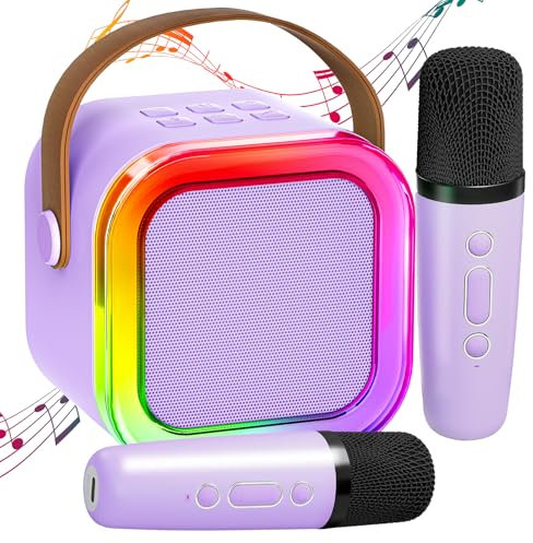 Karaoke Maschine Kinder mit 2 Karaoke Mikrofon Kinder: [Neueste] Kinder Karaoke mit 2 Mikrofonen - Karaoke Anlage - Mini Karaoke - Geschenke für Mädchen - Musikinstrumentzubehör Spielzeug