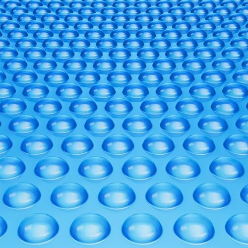 VEVOR Copertura Solare per Piscina, 12,19 x 6,10 m, Copertura Solare per Piscina Rettangolare, Spessore 0,4 mm, Protezione per Piscina per Piscina Interrata Fuori Terra, per Riscaldamento Acqua, Blu