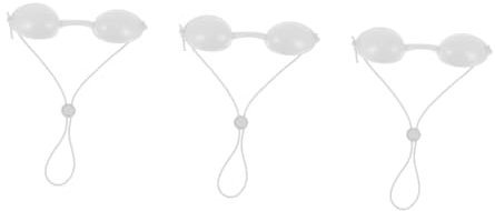 minkissy 3 Stk -augenmaske Schützend Sonnenbank Augenschutz Sunsout Sonnenbankbrille Augenschutz Zum Sonnenbaden Bräunungs-augenschutz Patch Sonnenschutzbrille Uv-brille Weiß Kieselgel