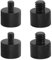 MEXRUMI 4 Pezzi Adattatore Filettatura 1/4 Maschio A 3/8 Femmina E 3/8 Maschio A 1/4 Femmina Treppiede Adattatore Vit Per Altoparlanti Fotocamera Treppiede Microfono Stand Monitor (Nero)