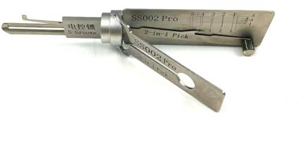 Décodeur de clé en acier inoxydable – Outil de crochetage de serrure 2 en 1 pour ouvrir n'importe quelle serrure (SS002)