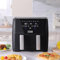 Warmiehomy 9L Dual Air Fryer, Large Dual Basket Air Fryers, 2 Drawers, 8 in 1 Cooking Presets, Large Digital Touchscreen, Adjustable Temperature and Timer, Energy-Saving, Oil Free, Non-Stick