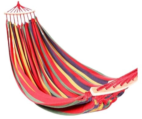Outdoor Adult Hammock Swing Chair for Camping and Travel Red Color