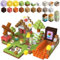 Magnetische Bausteine 100 Stück 2.5 CM, Light Up Magnetic Blocks mit Zauberportal, Magnetspielzeug Magnetbausteine Blöcke Magnetspiele Spielzeug für Kinder Jungen Mädchen ab 3 4 5 6 7 9 10-12 Jahre