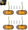 BIVOFU 4 PCS LED Seitenmarkierungsleuchten 12 / 24V Anhänger-Seitenleuchte Licht Gelb, Universelle Positionslichter für Lkw, Anhänger, Van, Wohnwagen, Bus, Boot, Lkw, Auto, Vorder- und Rückleuchten