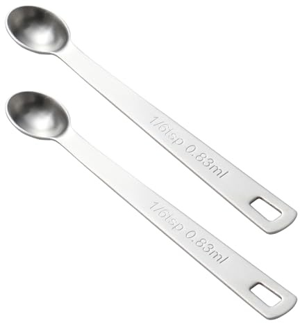 2PCS 1/6tsp(0.83ml) Mini Measuring Spoon, Small Teaspoon for Tiny Amounts