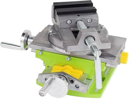 Drill Press Vise Small - Heavy Cross Slide Clamp Wood, Compact Milling Bench Tool | Precision Holding Machine for Woodworking, Drilling, Bench Work