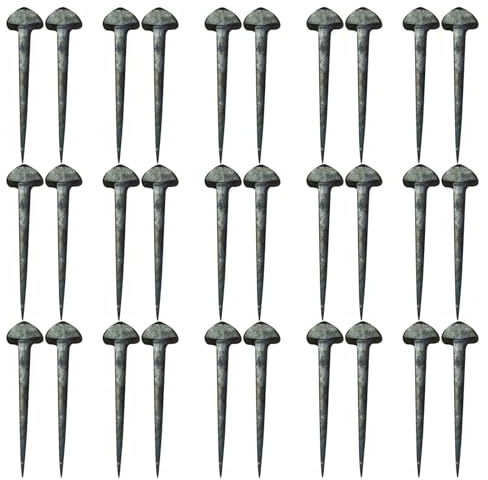 ERINGOGO 50 Clavos de Hierro Resistentes para Reemplazo, Forma Creativa y Única, Equipo Portátil Adecuado para Accesorios de Caballos y Herrar