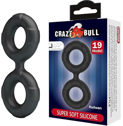 Crazy Bull Men's Radwan - Modell 19 - Penisring Black 10 cm