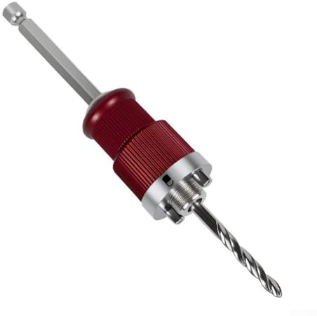 8,6 mm Sechskantschaft, Schnellspann-Lochöffner-Adapter mit Tiefenanschlag für Aluminiumrohre, Eisenrohre, Stahlrohre, Holzplatten, PVC P