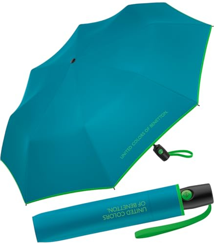Benetton Taschenschirm Up & Down mit Auf-Zu-Automatik FS 2026 - Tahitian Teal