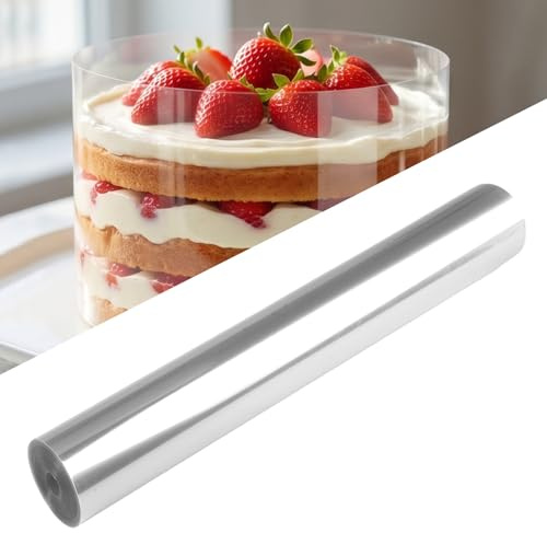 Fyrdm Rodoide Transparent Patisserie, 25 cm x 10 m Colliers à Gâteau | Rhodoid Patisserie, Rouleaux Colliers à Gâteau, pour la Décoration de Gâteaux, la Pâtisserie et la Mousse au Chocolat