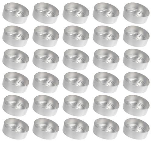 Kerzenbecher 50 Stück Aluminium Teelichtbehälter für Weihnachten Mottoparty