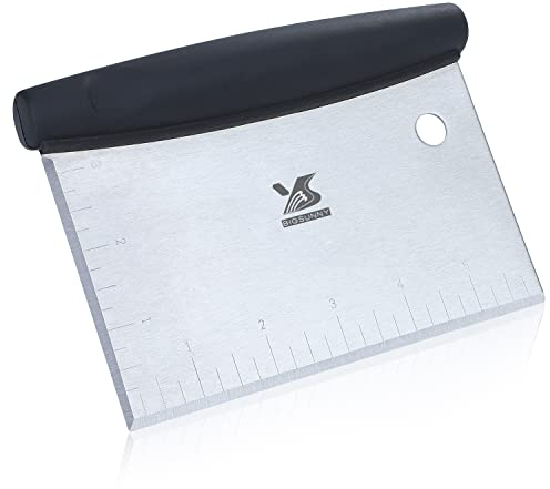 MSY BIGSUNNY Spatule cuisson Pâtisserie Cutter Bonne prise en main à pâtisserie Grattoir en acier inoxydable Pâte Cutter