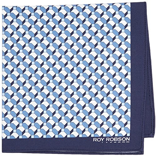 Roy Robson Herren quadratisch Einstecktuch, Grau (Hellgrau 4), 1
