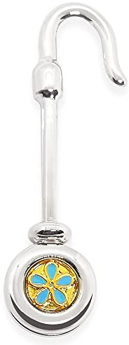 THE MASONIC COLLECTION – Forget Flower Design Serviettenhalter – Silberner Serviettenhaken/Bib – Aus Metall – Freimaurer-Geschenk für Männer