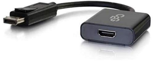 C2G Adaptateur DisplayPort mâle vers HDMI Femelle Actif Noir, 4K Ultra HD DP vers HDMI Compatible avec Apple Mac, Windows, Dell, HP, Epson Projector, NOC, Lenovo, ASUS et Plus Encore