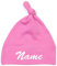 Schnoschi Babymütze in pink mit Namen hochwertig Bestickt/gestickt
