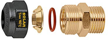 Caleffi Raccordo da 3/4'' Maschio Impianti Solari, Cromo
