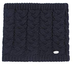 AnJuHoPa Strick Halswärmer Neckwarmer Schlauchschal Loop Schal Strick-Schal gefüttet mit Polar Fleece Unisex Navy