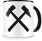 Samunshi® Schlägel und Eisen Tasse Kaffeetasse Teetasse Kaffeepott Kaffeebecher Becher Ruhrpott Schalke Schlägel und Eisen 300ml schwarz/schwarz
