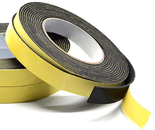 BE-TOOL Schaumstoffdichtungsband, einseitiges Schaumstoff-Klebeband, selbstklebend, für Gasherd, Küchenspüle, Badezimmer, Türen und Fensterrahmen etc. (1 mm x 9 mm x 10 m)