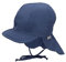 Sterntaler Schirmmütze Nacken - Unisex Baby- und Kinder Mütze mit Nackenschutz und einsteckbaren Ohrenklappen - UV-Schutz 50+ Sommermütze zum Binden - Popeline (Bio) Kopfbedeckung - blau, Größe 45
