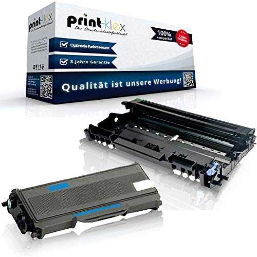 Print-Klex Kompatible Toner mit Trommel für Brother DR2300 & TN2320 DCP-L 2560 DN DCP-L 2560 DW DCP-L 2560 Series DCP-L 2700 DW DR 2300 DR-2300 TN 2320 TN-2320 Farblos Schwarz - Office Pro Serie