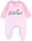 TupTam Baby Mädchen Jungen Strampler mit Langarmshirt Aufdruck Spruch 2 teilig, Farbe: Mummy's Sweetheart Streifen Rosa, Größe: 56