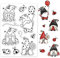 GLOBLELAND Marienkäfer und Wichtel, transparente Stempel für DIY Scrapbooking, Dekoration, Insekten, transparente Silikonstempel zum Basteln von Karten, Fotoalben, Dekoration