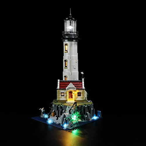 GEAMENT LED Licht-Set Kompatibel mit Lego Motorisierter Leuchtturm (Lighthouse) - Beleuchtungsset für Ideas 21335 Baumodell (Modell-Set Nicht enthalten)