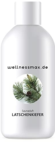 wellnessmax Sauna Aufguss Latschenkiefer, mit 100% natürlichen ätherischen Ölen, der feine Latschen-Duft ist herrlich erfrischend, Natürliches Sauna-Aufguss-Mittel Saunaaufguss zum wohlfühlen (100 ml)