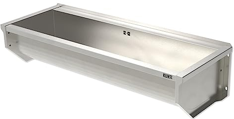 KUNe SOLIDUM 120 - Ausgussbecken Edelstahl zur Wandmontage - Außenmaße 128 x 47 x 28 (BxTxH) cm