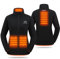 HEWINZE Beheizte Fleecejacke für Unisex – elektrische Dual-Control-Heiz-Wärmejacke mit 7,4V Akku