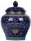 Handgefertigte Emaille-Ingwer-Vase, lebendige Farben, blaue und weiße Porzellan-Keramik, dekoratives Glas mit Deckel für Heimdekoration und Aufbewahrung (allgemeines Blau)