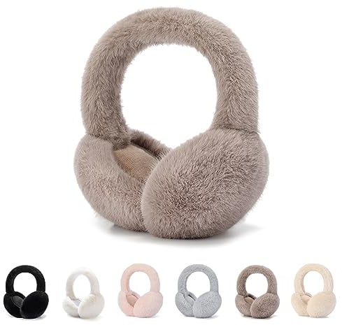 GLAITC Ear Muffs for Women,Winter Ear Warmers,Women Earmuffs Faux Fur for Winter Adjustable Ear Muffs for Cold Weather,Winter Gift for Women Men Girls (Teddy)