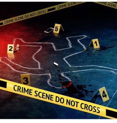 Horror-Shop Tatort Absperrset als Halloween Crime Scene Deko