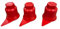 KRAM-Tuck - 100x Radschrauben - Radmuttern - Radschraubenkappen - Radmutternkappen - Kunstsoff Kappen Abdeckungen - Indikator für lose Schrauben (Rot, 33MM)