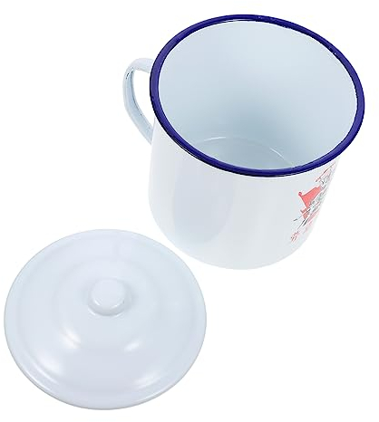 Zerodeko 1stk Vintage Tasse Aus Emaille Kaffeetassen Trinkbecher Emaille Zinn Tassen Email Tee Cup. Zinnbecher Für Camping Kaffee- Tumbler. Töpferbecher Jahrgang Eisen Kind Coole Tasse Weiß
