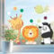 Sunnywall Fensterbild Fensterdeko Tiere Giraffe Löwe Zebra Vogel Fensteraufkleber statisch selbstklebend beidseitiger Druck Aufkleber Fenstersticker WIEDERVERWENDBAR A2