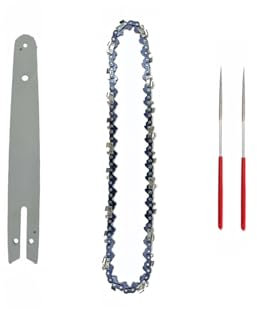 ZHLWei Barra guía de motosierra de 8 pulgadas y juego de cadena de sierra, 45 eslabones de transmisión, sierra eléctrica de 1/4 pulgadas P for sierra eléctrica sin escobillas, cadena de repuesto for c