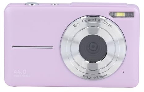 Digitalkamera, FHD 44MP 1080P Kinderkamera, Point-and-Shoot-Kamera mit 16-fachem Zoom, Autofokus, Digitalkamera, Geschenke für Kinder, Studenten, Kinder, Teenager, Mädchen,