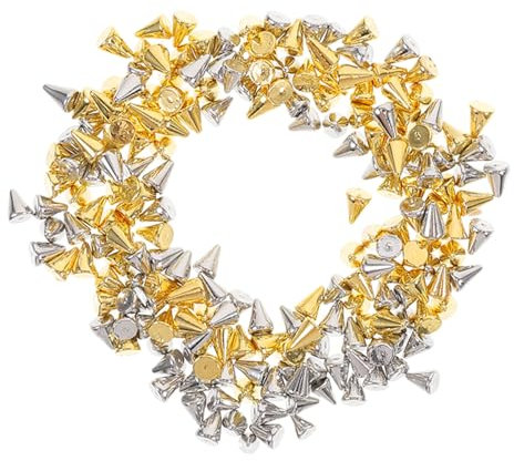 minkissy 200pcs Metal Nail Studs Charm Punk Cone Spike Mini Nail Rivets Nail Gems Jewels Nail Art Halloween Decor Supplies for DIY Nail Art