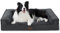 BEDSURE Orthopädisches Hundebett Große Hunde - Hundekorb, Hundekissen, Hundesofa mit Eierförmiger Kistenschaum, Kuschelig Schlafplatz in Größe 89x64x15 cm,Abnehmbar und Waschbar Hundebetten, grau